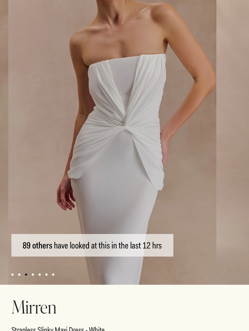 Meshki Strapless White Maxi Dress - Picture 2 of 3